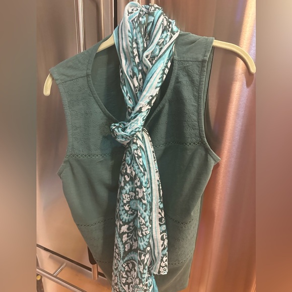 Talbots set of sleeveless top and scarf - Picture 1 of 7